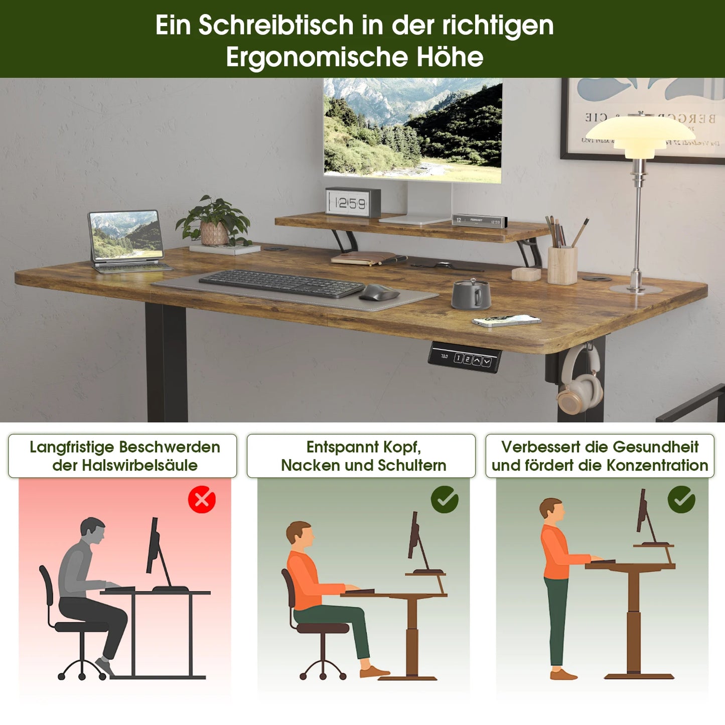 Adjustable desk™ | Elektrisch zit-sta-bureau